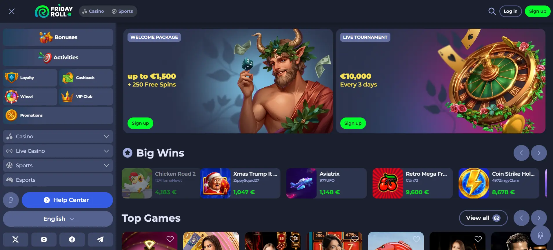 Friday Roll Casino